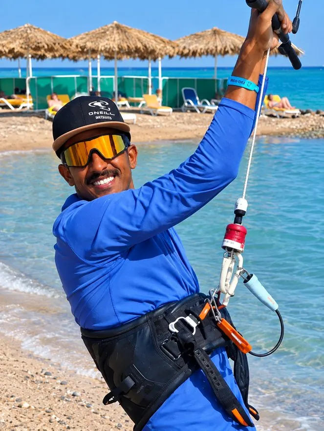 Kareem, kite, windsurf and wing foil instructor at Kite Fly School